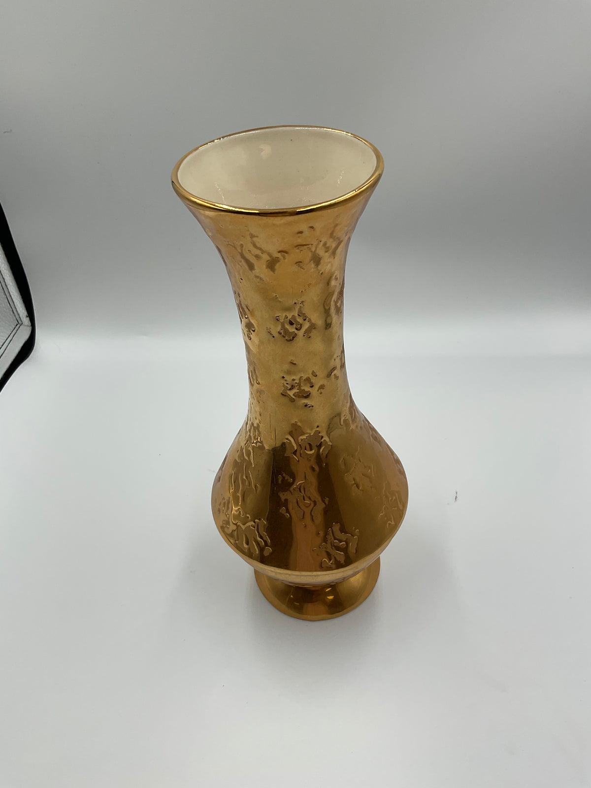 Park Ave China Vase Marked 22KT Gold