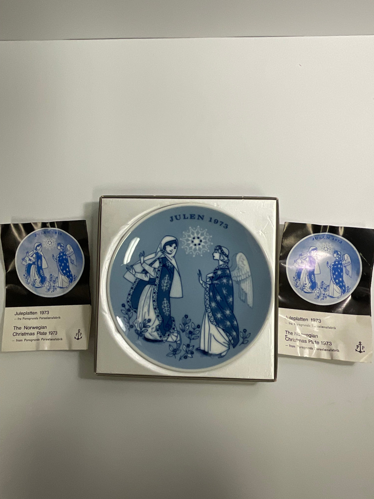 Julen Porsgrund Vintage 1973 Promise of the Saviour Plate With Original Box