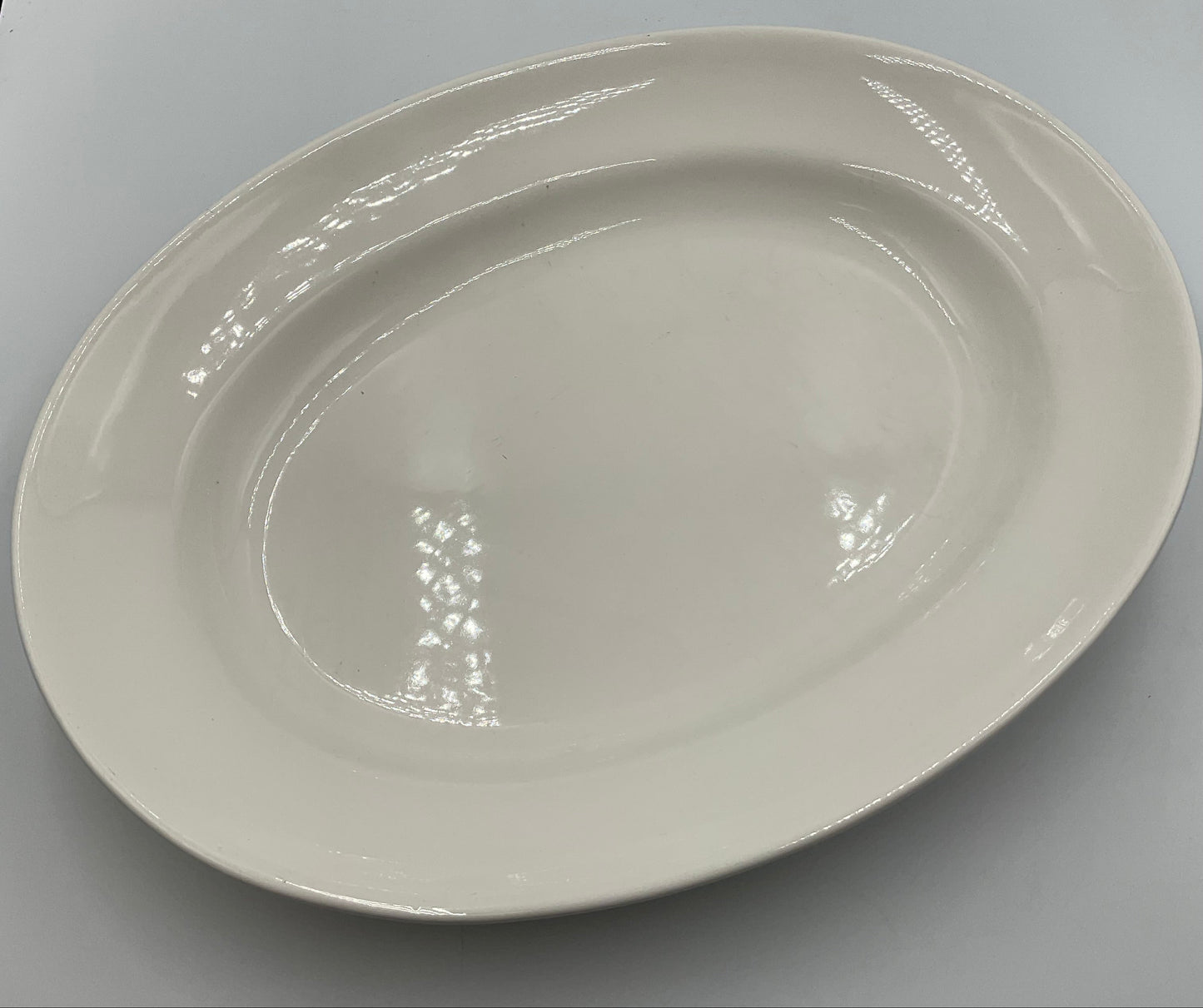 Blanc De Blanc White Ceramic Collection 18 Inch Oval Platter