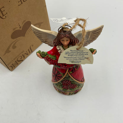 Jim Shore Poinsettia Angel Hanging Ornament