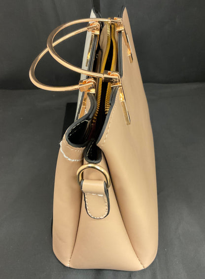 ZZMY Cream Tan Small Handbag Purse