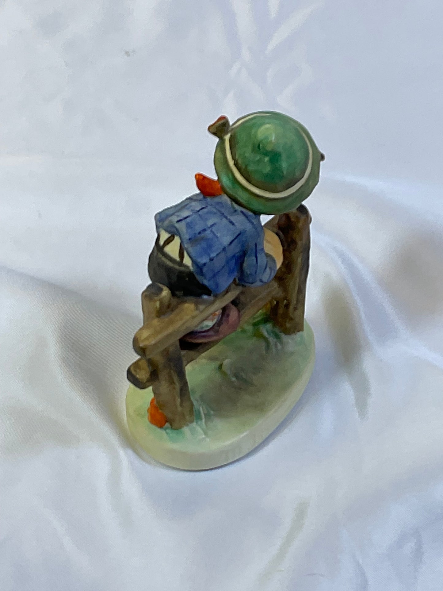 Hummel Goebel Vintage 1948 Retreat to Safety Boy on Fence Porcelain Figure West Germany 201 2/0