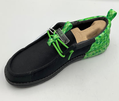 Hey Dude x Minecraft Wally Funk “Creeper” Slip-Ons Size 9