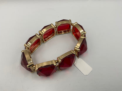 Gold Tone Bracelet with Red stones