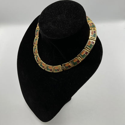 Multi Color Square Charm Neck Band