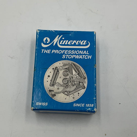 Vintage Minerva Swiss mechanical Professional Stopwatch with orginal box tested working