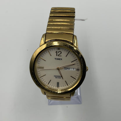 Timex Indiglo Vintage Gold Tone Calander Watch
