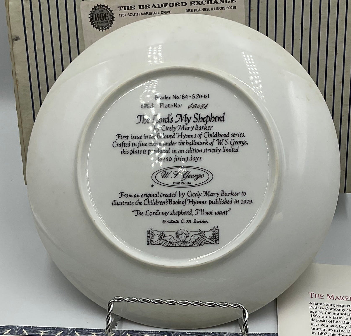 W.L. George Fine China The Lord’s My Shepard Cicely Mary Barker COA Original Box