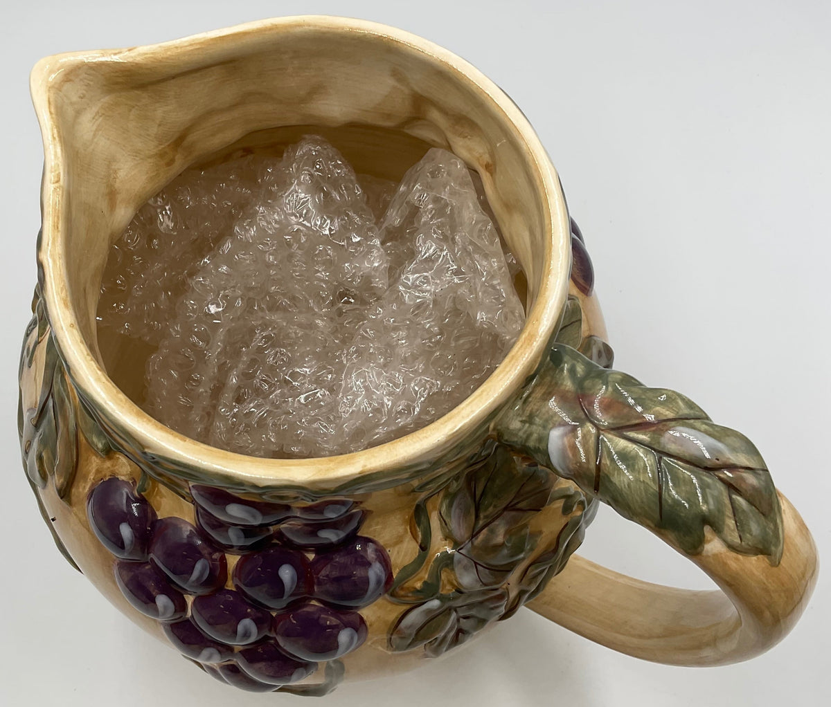 Noble Excellence Meritage Grape Vine Ceramic Pitcher Serving Jug