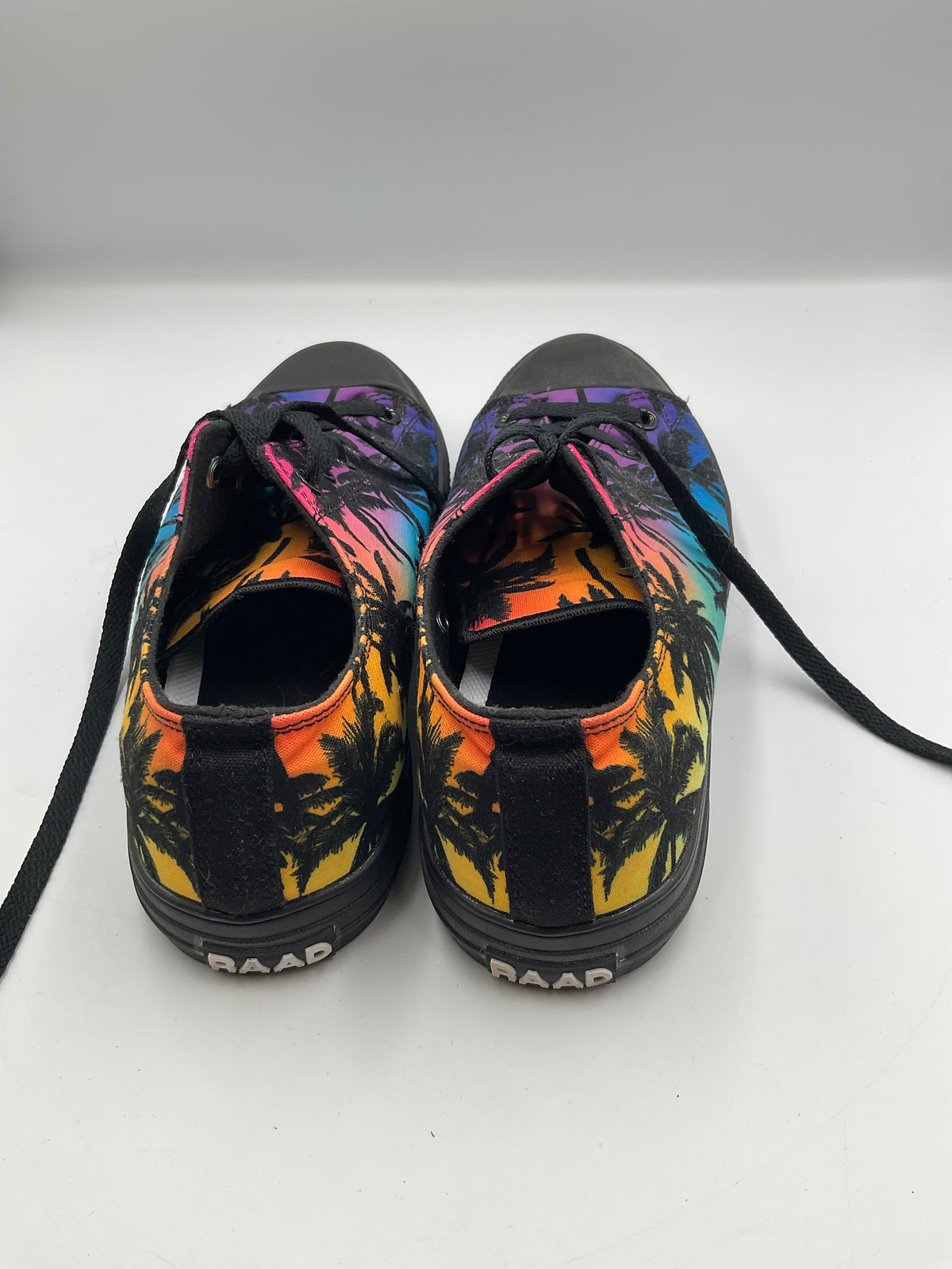 RAAD Palm Tree Canvas Low Top Sneakers Size 10M