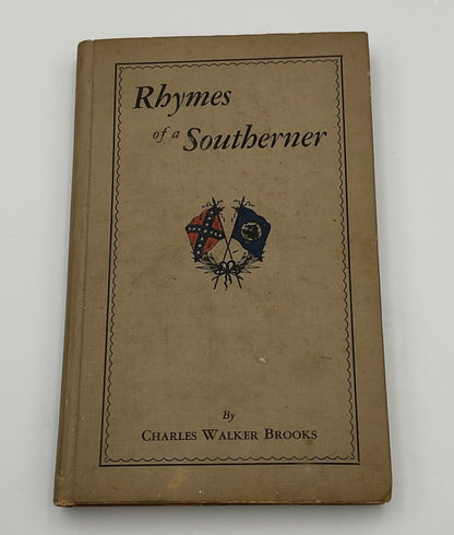 Rhymes of a Southerner By Charles Walker Brooks 1936 Book Signed