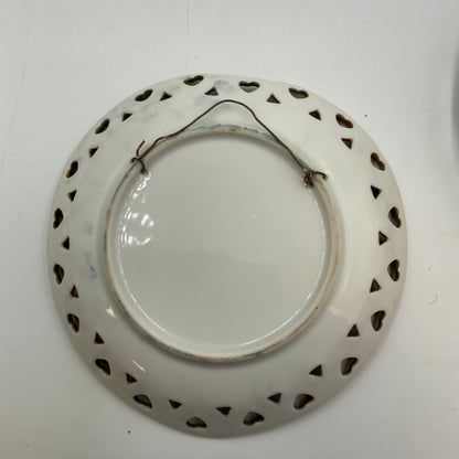 Vintage Porcelain Plate Couples Scene Set Of 3