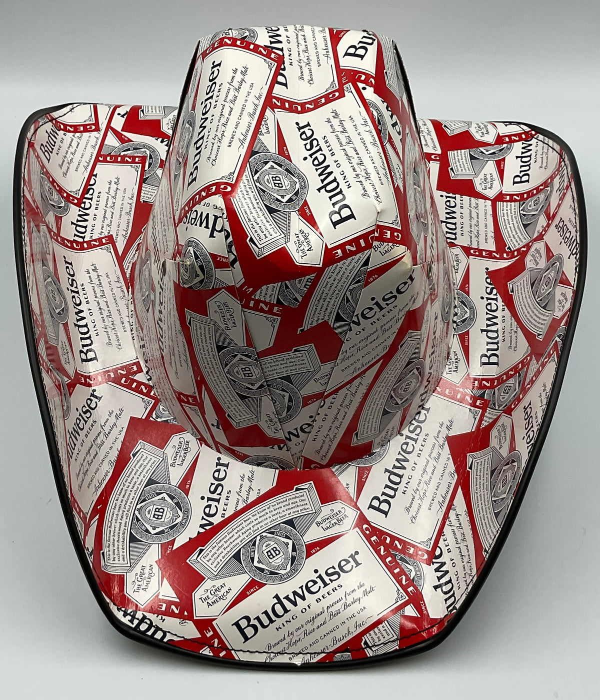 Budweiser Cowboy Novelty Hat Made out of Budweiser boxes
