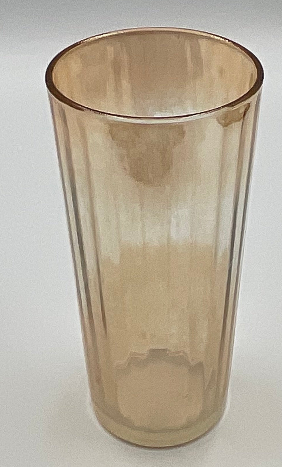 Jeannette Glass Vertical Optic Marigold Carnival Glass Tumbler