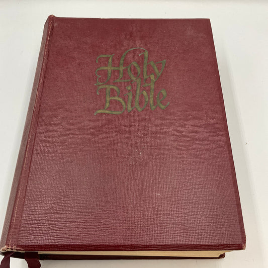 Vintage Hardcover Edition of the Holy Bible by J.J. Little & Ives Co.