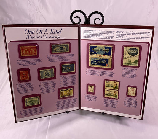 One-Of-A-Kind Historic U.S. Stamps Postal Commemorative Society Hardcover Folder