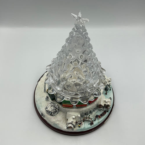 Thomas Kinkade Reflections Of Christmas Light Up Tree Tested and Works