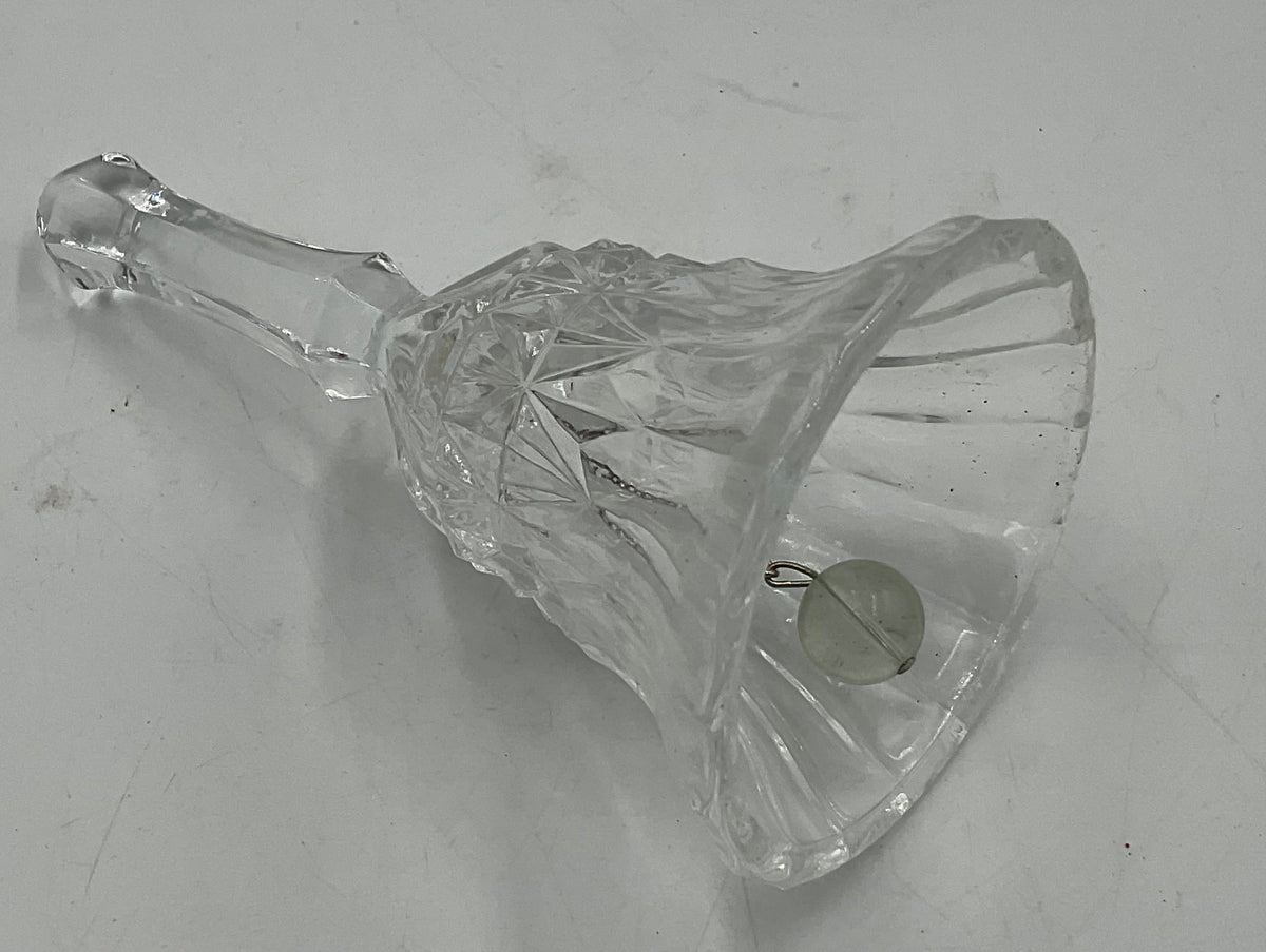 Vintage Clear Pressed Glass Bell Dinner Bell Possibly Precut