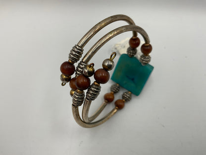Handmade Bangle With Blue Turquoise Stone