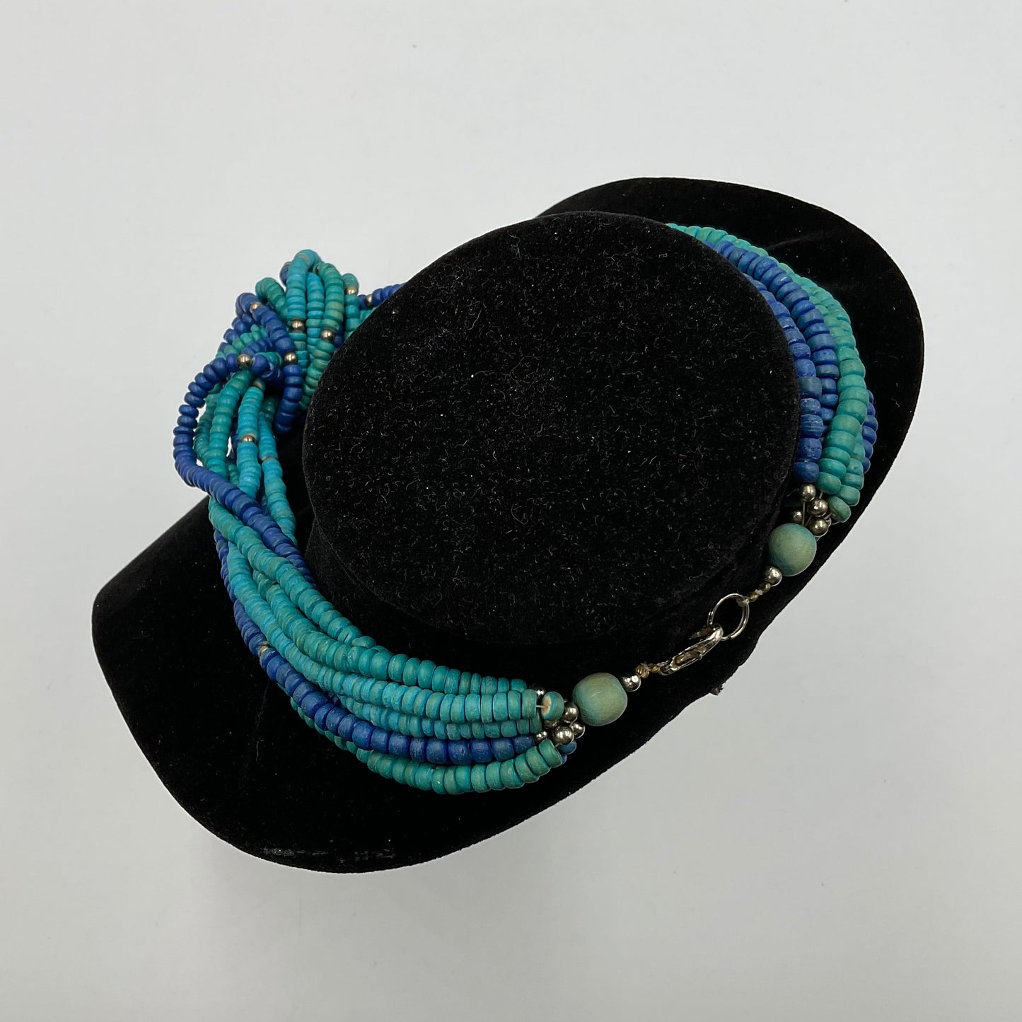 Multi Blue Bead Necklace