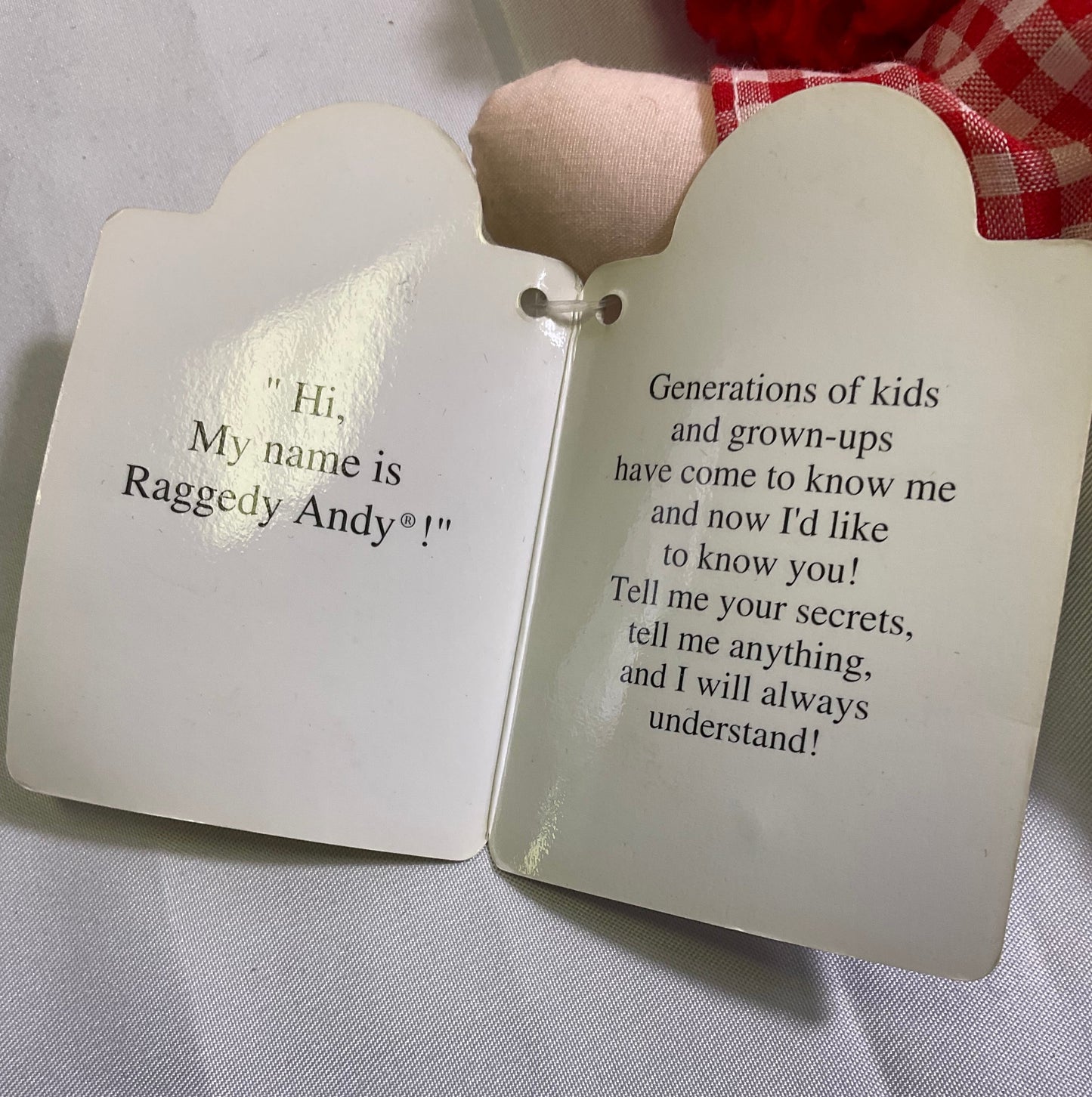 Raggedy Andy 12 Inch Doll by Applause I Love You Embroidered Heart