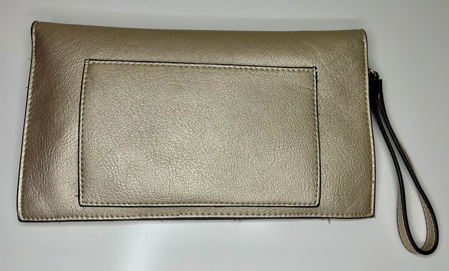 Chico’s Gold Shimmer Shaylee Clutch Handbag Purse Gold