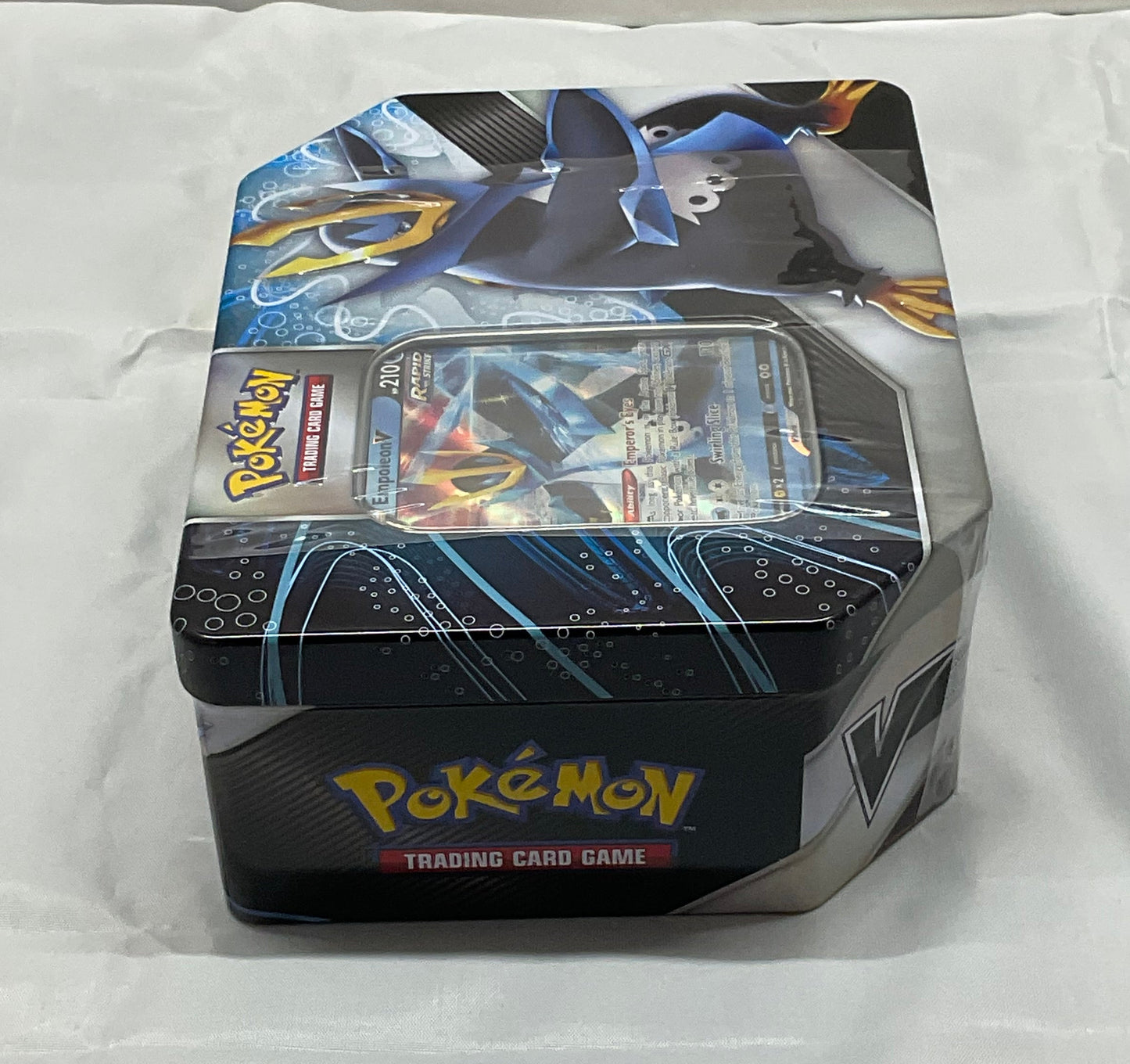 Pokemon Empolean V Strikers TCG Tin 5 Booster Packs Rare Foil Trading Card Game New Factory Sealed