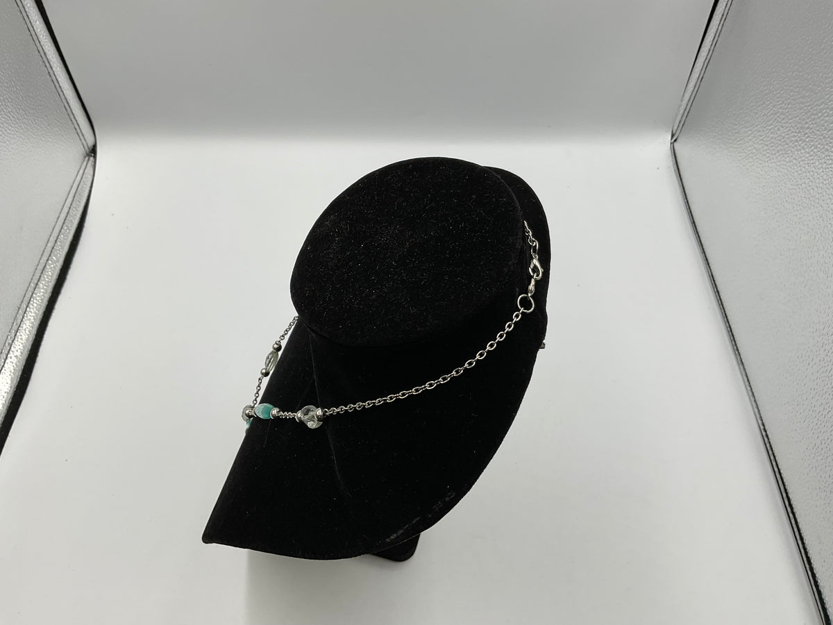Crystal Blue Beaded Necklace