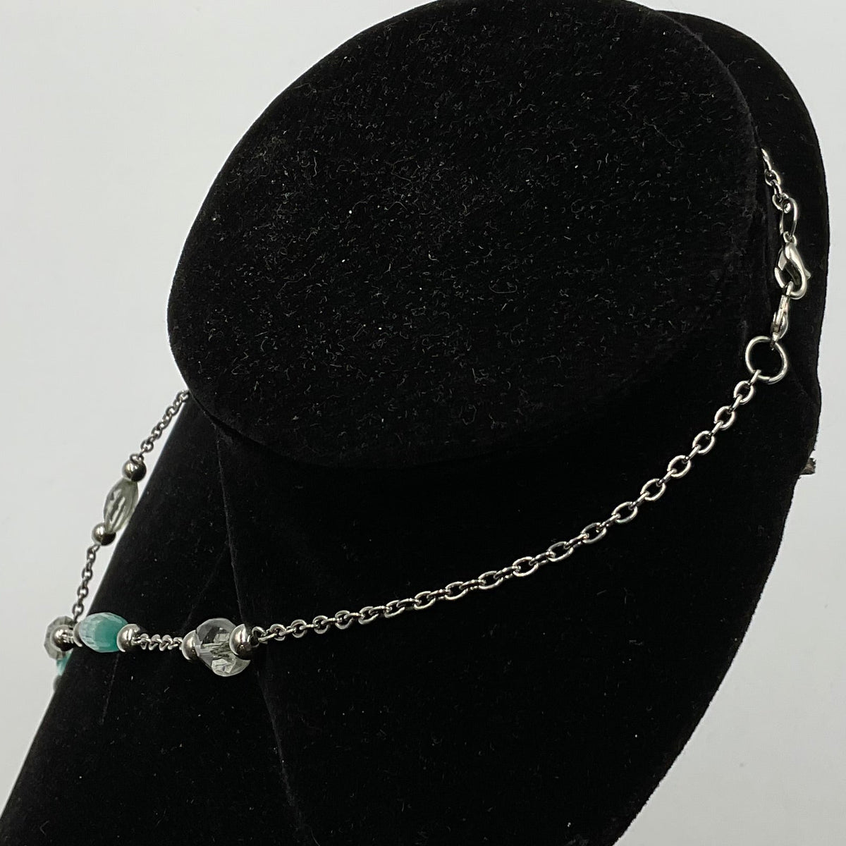 Crystal Blue Beaded Necklace