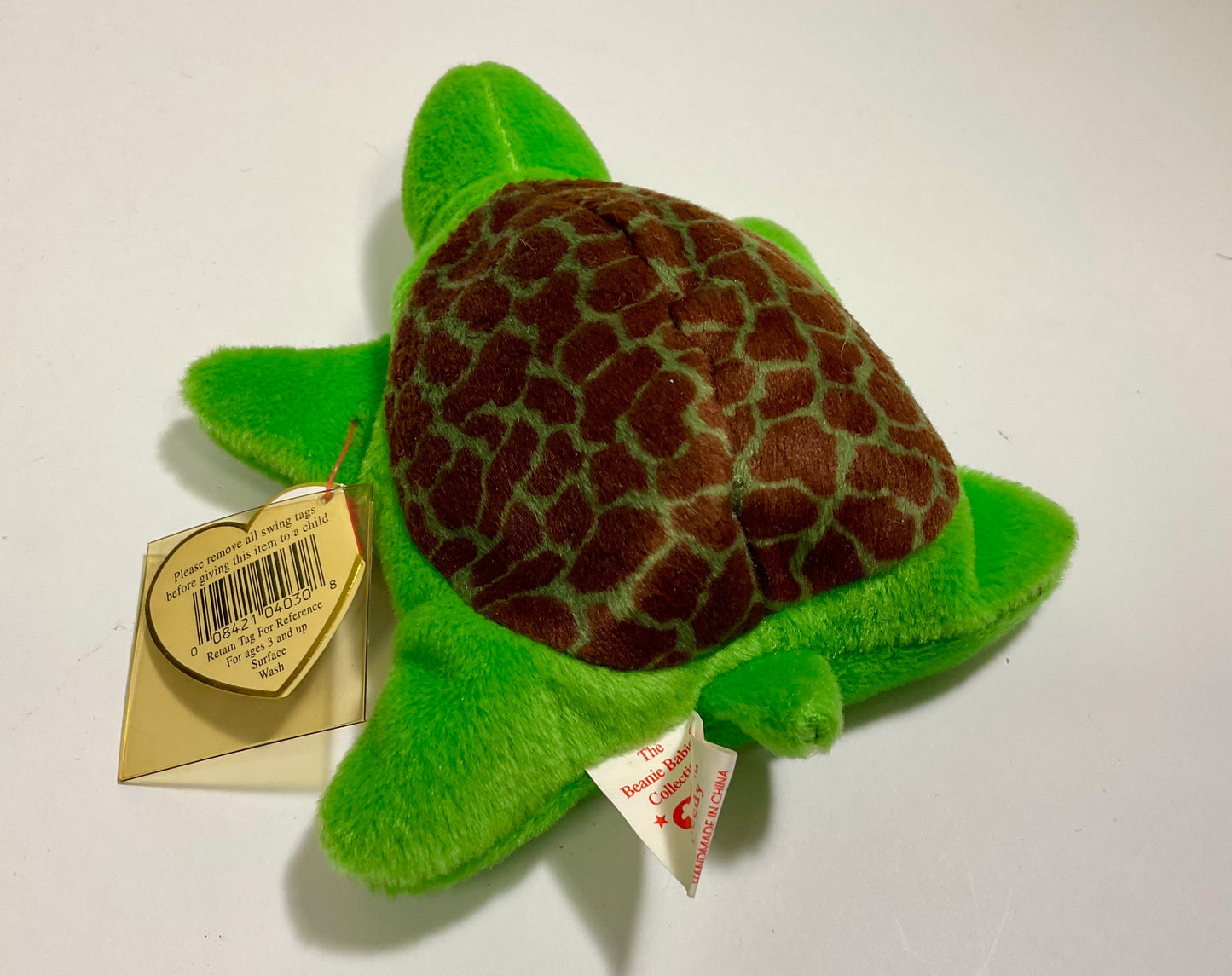 Speedy the Turtle Vintage 1994 Ty Beanie Babies Collection Plush Collectible with Tag Style 4030 Beanie Baby