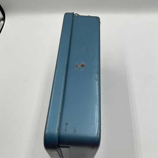 Vintage Blue Metal First Aid Kit