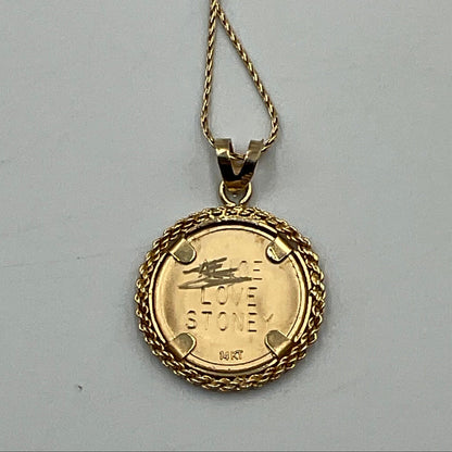 14K Gold Guardian Angel Cherub Pendant with 14K Gold Chain
