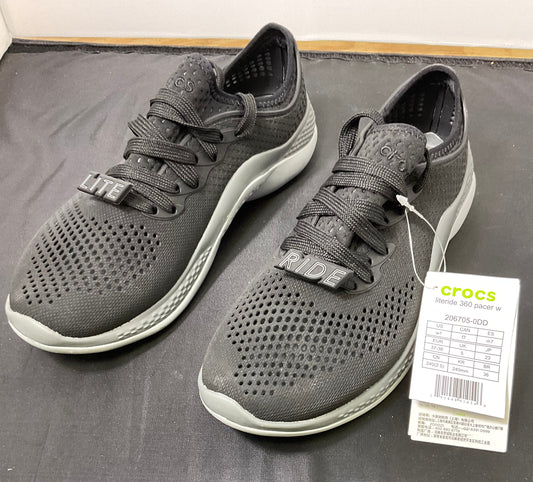 Crocs LiteRide 360 Pacer Women's Sneakers Size 7 Black Gray Athletic Shoes New with Tags