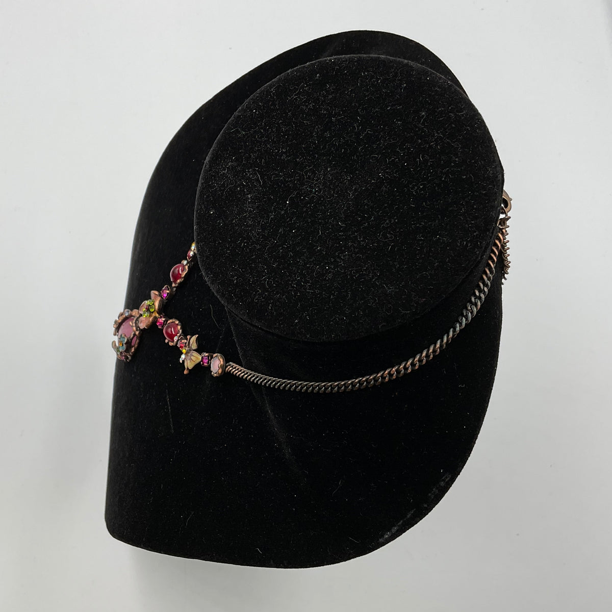 Pink Stone Charm Designs Chain Necklace