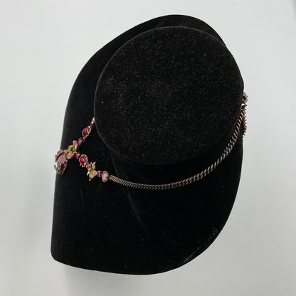 Pink Stone Charm Designs Chain Necklace