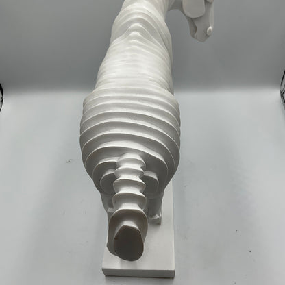 Modernist Collection White Segmented Accordion Horse Figure Statue Art Decor