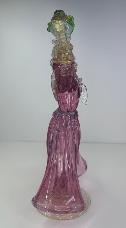 Ercole Barovier Vintage 1930s-1960s Murano Glass Venetian Woman With Fruit Basket on Head