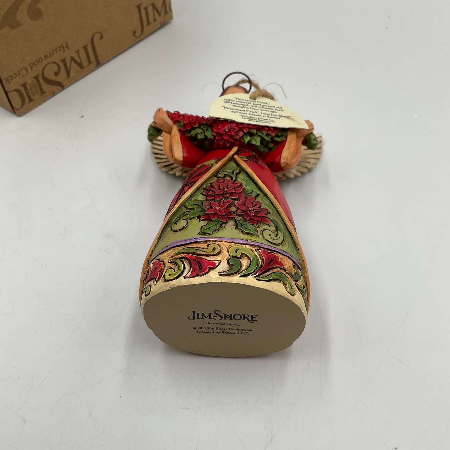 Jim Shore Poinsettia Angel Hanging Ornament
