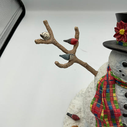 Lenox Feathered Friends Snowman & Birds Lynn Bywaters Figurine