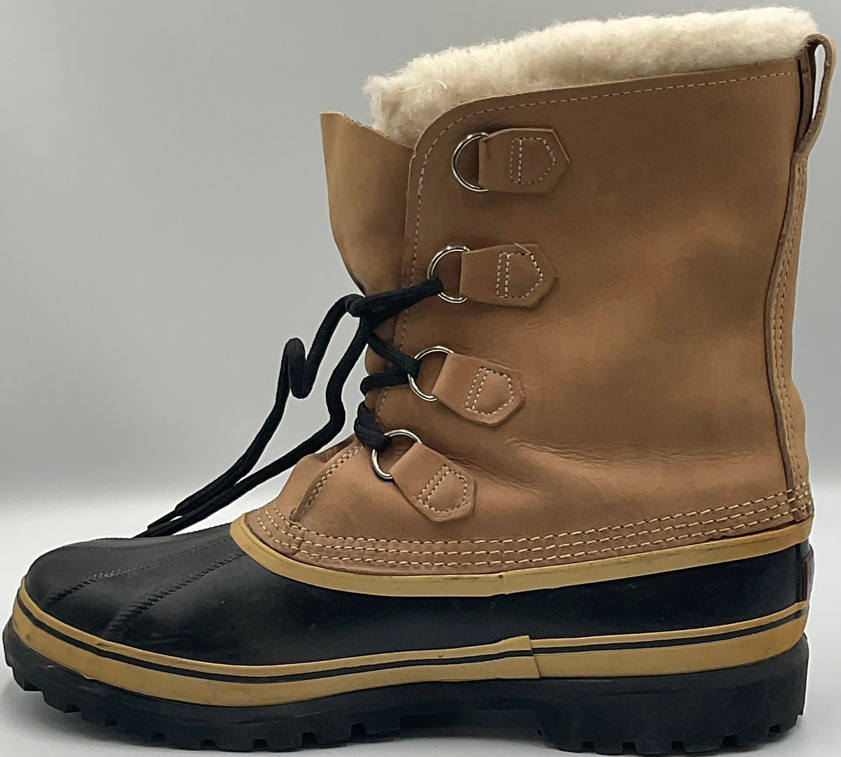 SOREL Caribou Buff Brown Waterproof Winter Snow Boots Size 12