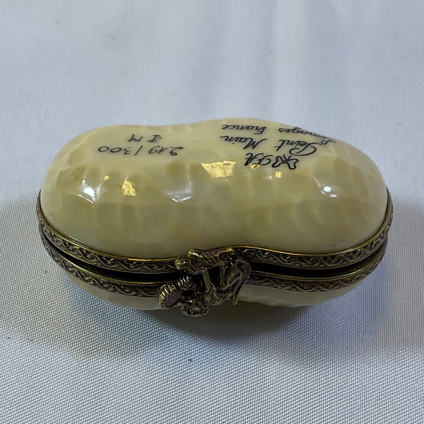 Peint Main Limoges France Limited #d 249/300 Collectible Authentic Vintage Hand Painted Porcelain Peanut