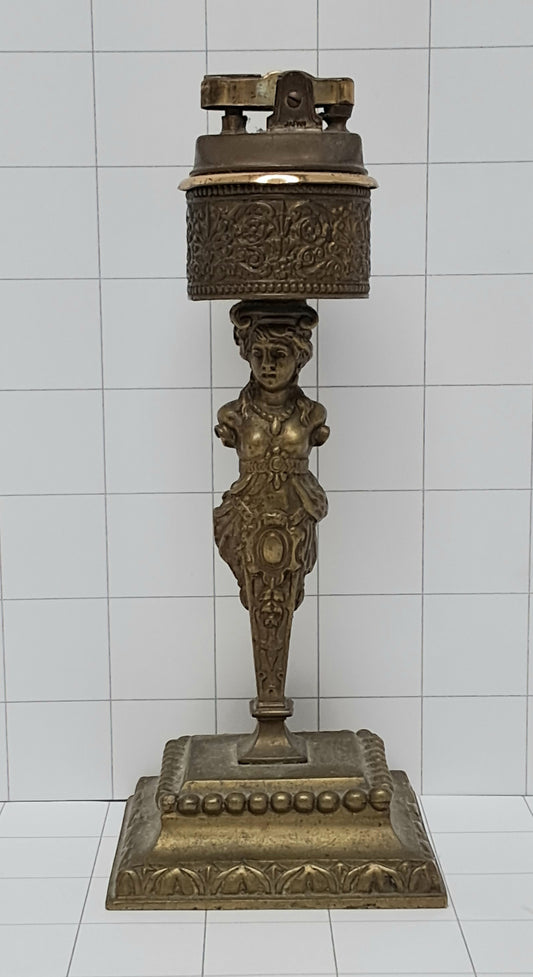 Hollywood Regency Style Brass Antique Vintage Tabletop Lighter