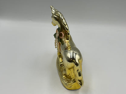 Gold Ceramic Unicorn Figurine