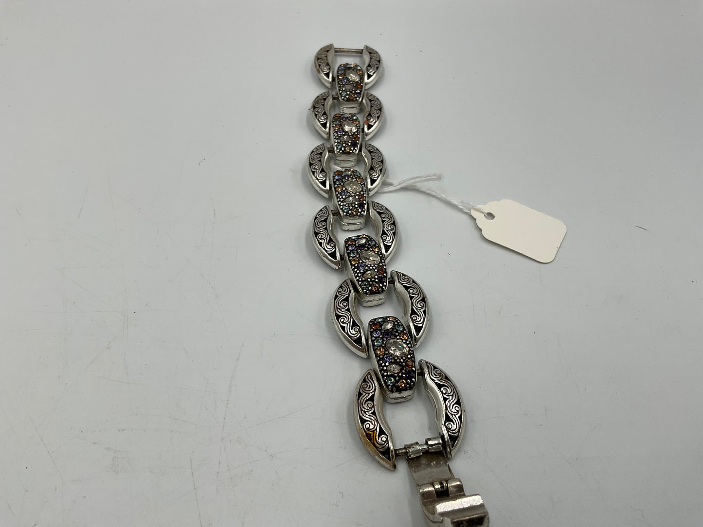 Vintage Silver Bracelet Chunky Oval links