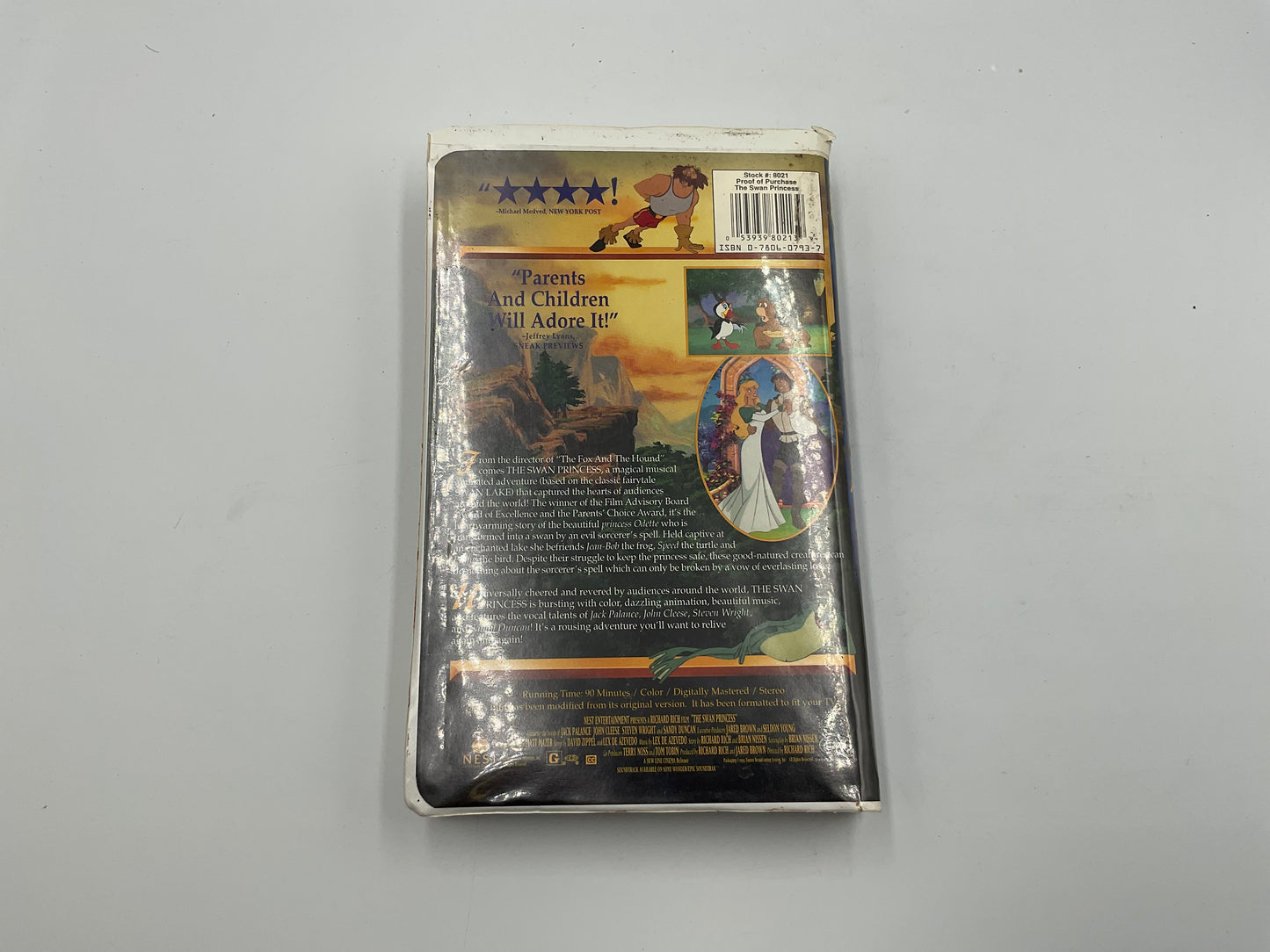 Vintage the Swan Princess VHS 1995 Turner Home Entertainment Clamshell Tape