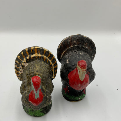 Vintage Paper Mache or Composition Turkeys
