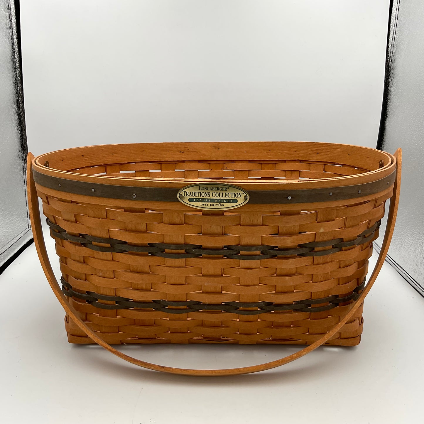 Longaberger Large Oval Shaped Wooden Basket