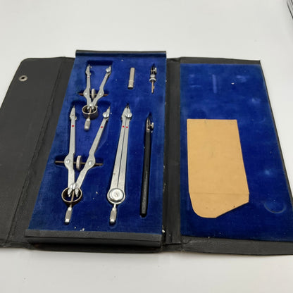 Vintage Vemco Drafting Tool Set In Case p314