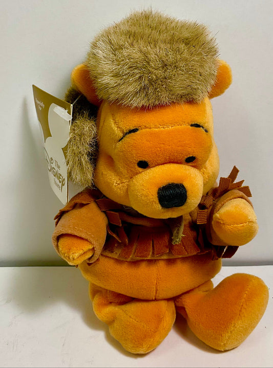 Winnie the Pooh Pioneer Vintage Mini Beanbag Plush Disney Store Collectible