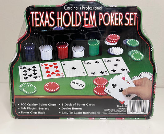 Texas Hold 'Em Poker Set Cardinal's Professional New